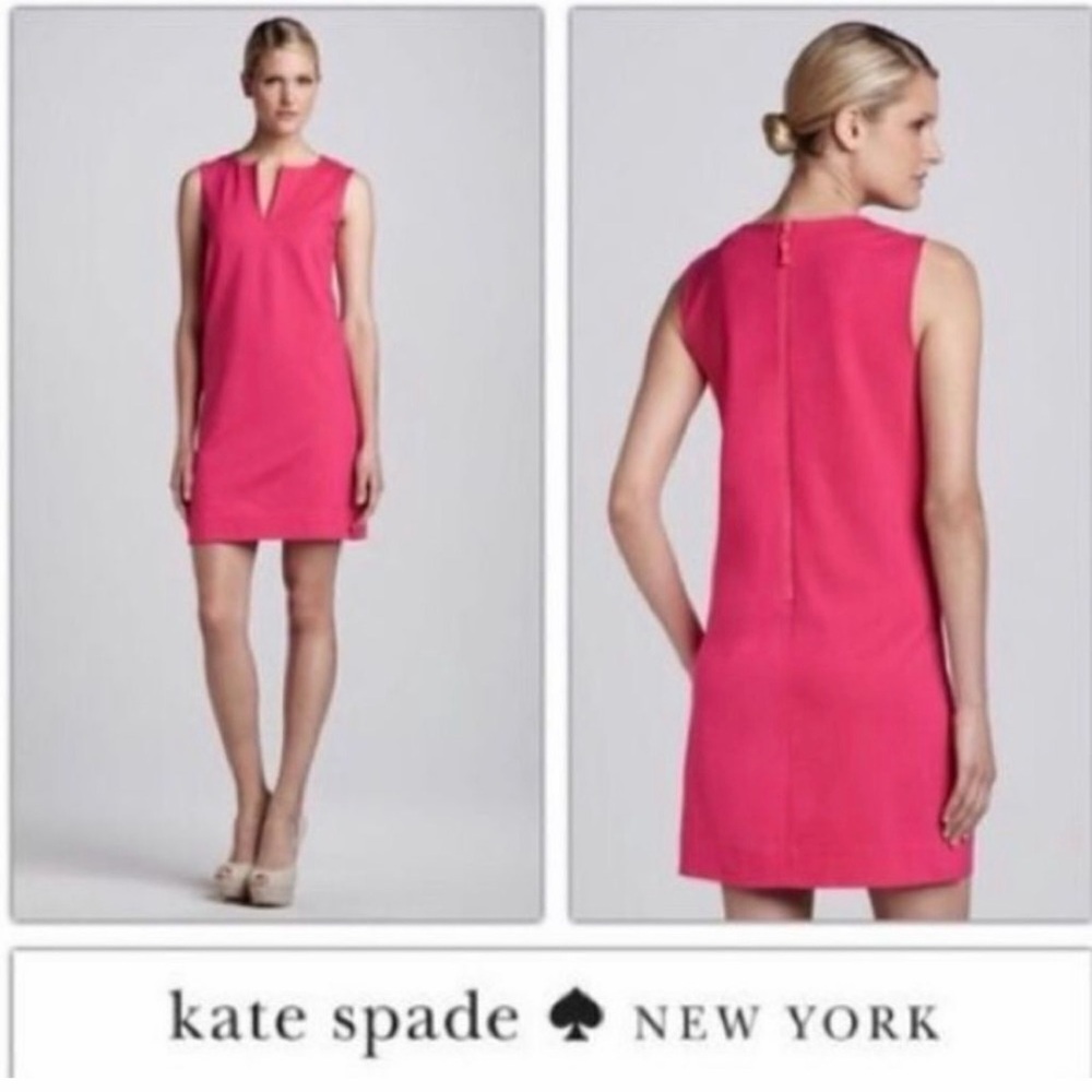 Kate Spade Women’s Size 2 Keri Ponte Stretch Shift Dress Pink Sleeveless
